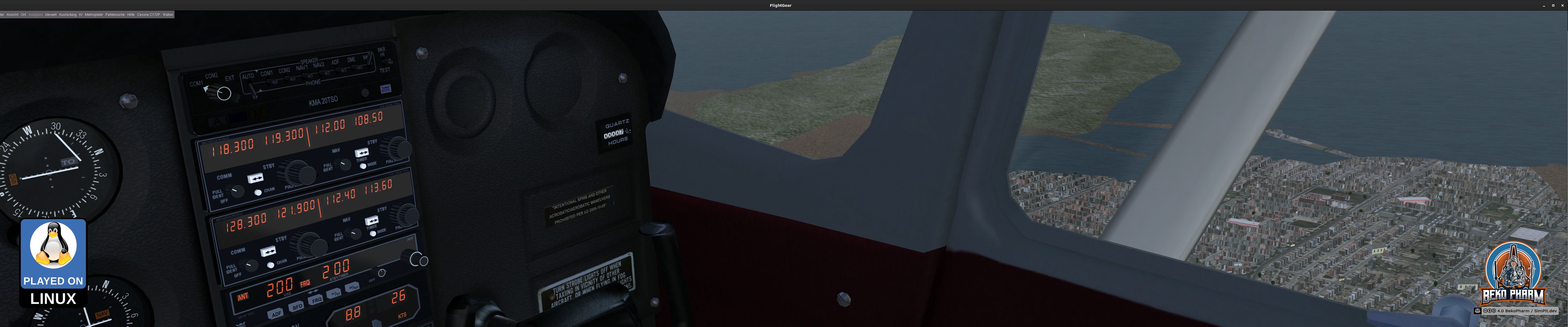 I can see my house - in FlightGear