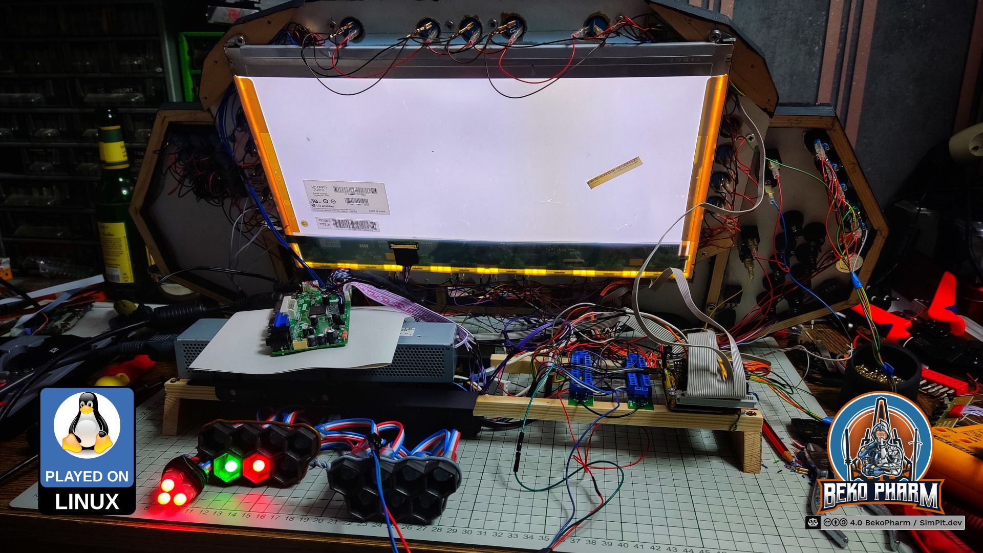 Wiring of v2 of the SimPit with the LCD